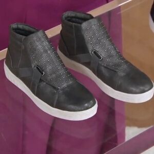 Mootsies Tootsies Mavis High Top Sneaker Pewter SZ 9